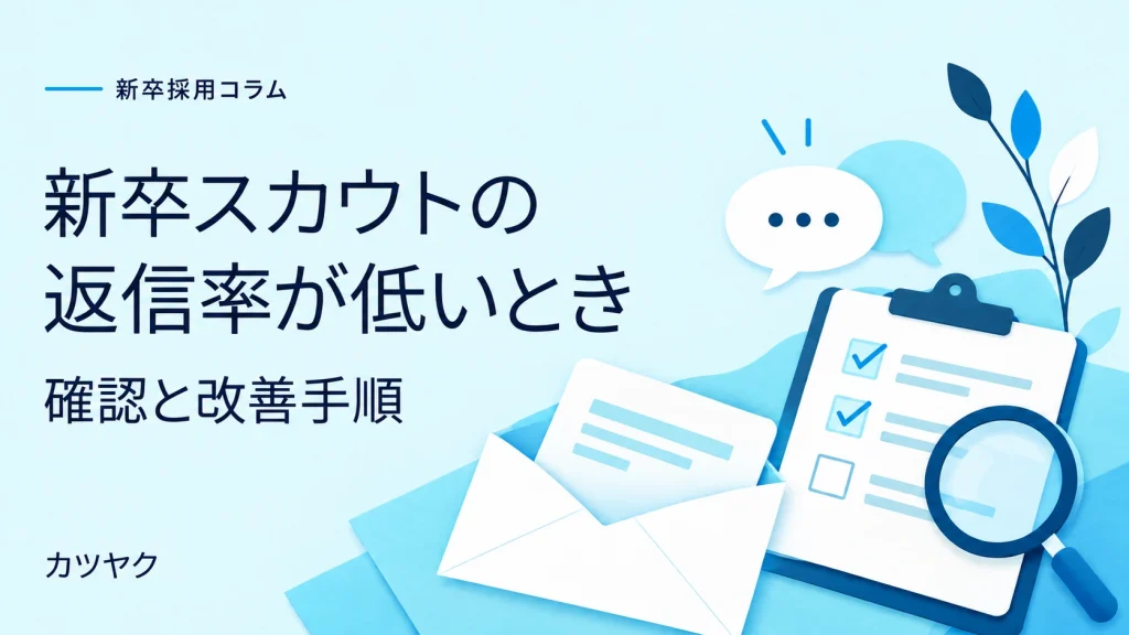 新卒スカウトの返信率が低いときの確認と改善手順
