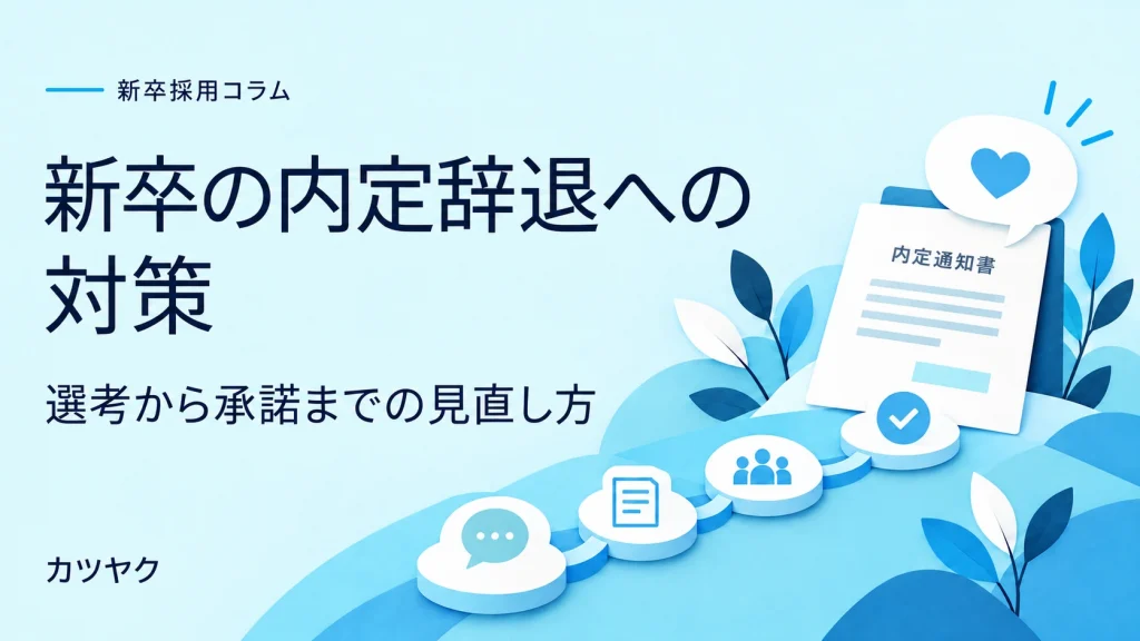新卒の内定辞退への対策｜選考から承諾までの見直し方